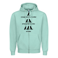 Seafoam attempted murder cute Zipper Hoodie - artisFamous