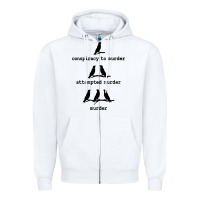 White attempted murder cute Zipper Hoodie - artisFamous