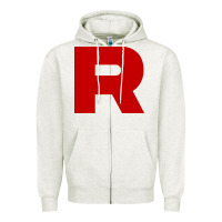 Oatmeal Heather r is team rocket Zipper Hoodie - artisFamous