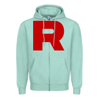 Seafoam r is team rocket Zipper Hoodie - artisFamous