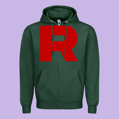 R Is Team Rocket Zipper Hoodie Designed By Artisfamous