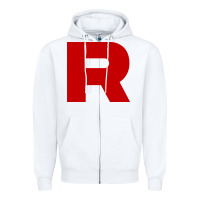 White r is team rocket Zipper Hoodie - artisFamous