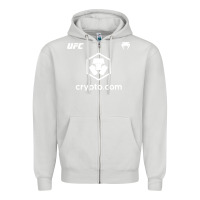 Dove Grey crypto Zipper Hoodie - artisFamous