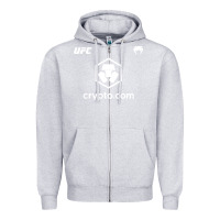 Heather Grey crypto Zipper Hoodie - artisFamous
