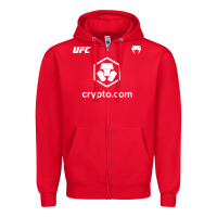 Red crypto Zipper Hoodie - artisFamous