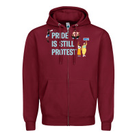 Burgundy pride is still protest Zipper Hoodie - artisFamous
