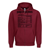 Burgundy paper plates nutrition facts funny thanksgiving christmas Zipper Hoodie - artisFamous