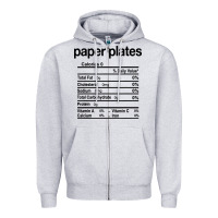 Heather Grey paper plates nutrition facts funny thanksgiving christmas Zipper Hoodie - artisFamous