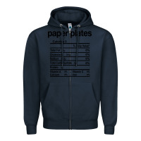 Navy paper plates nutrition facts funny thanksgiving christmas Zipper Hoodie - artisFamous
