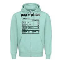 Seafoam paper plates nutrition facts funny thanksgiving christmas Zipper Hoodie - artisFamous