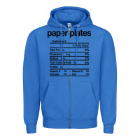 True Royal paper plates nutrition facts funny thanksgiving christmas Zipper Hoodie - artisFamous