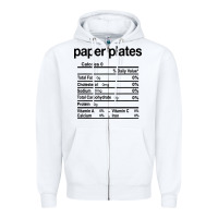 White paper plates nutrition facts funny thanksgiving christmas Zipper Hoodie - artisFamous