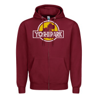 Burgundy yoshi park Zipper Hoodie - artisFamous