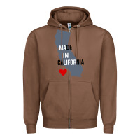 Chestnut made in california Zipper Hoodie - artisFamous