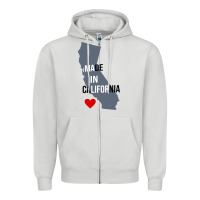 Dove Grey made in california Zipper Hoodie - artisFamous