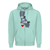 Seafoam made in california Zipper Hoodie - artisFamous