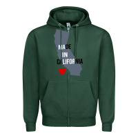 Sports Green made in california Zipper Hoodie - artisFamous