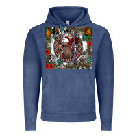 Vintage Denim Rodeo Santa Vintage Hoodie - CowhideDigitalArt
