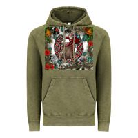 Vintage Olive Rodeo Santa Vintage Hoodie - CowhideDigitalArt