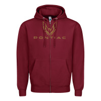 Burgundy trans am 18 Zipper Hoodie - artisFamous