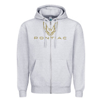 Heather Grey trans am 18 Zipper Hoodie - artisFamous