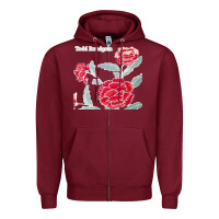 Burgundy todd rundgren album art Zipper Hoodie - artisFamous