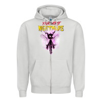 Dove Grey Your Worst Nightmare Zipper Hoodie - artisFamous