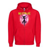 Red Your Worst Nightmare Zipper Hoodie - artisFamous