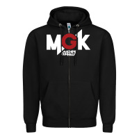 Black machine gun Zipper Hoodie - artisFamous