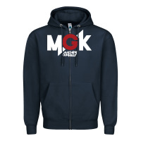 Navy machine gun Zipper Hoodie - artisFamous