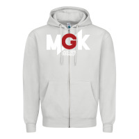 Dove Grey machine gun Zipper Hoodie - artisFamous
