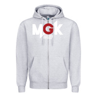 Heather Grey machine gun Zipper Hoodie - artisFamous