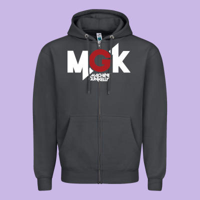 Machine Gun Zipper Hoodie Designed By Artisfamous