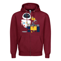 Burgundy wall e eve christmas light wrap graphic t shirt Zipper Hoodie - artisFamous
