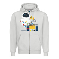 Dove Grey wall e eve christmas light wrap graphic t shirt Zipper Hoodie - artisFamous