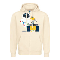 Sandshell wall e eve christmas light wrap graphic t shirt Zipper Hoodie - artisFamous