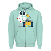 Seafoam wall e eve christmas light wrap graphic t shirt Zipper Hoodie - artisFamous