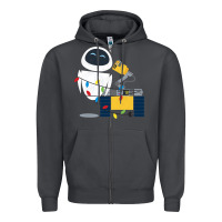 Smoke wall e eve christmas light wrap graphic t shirt Zipper Hoodie - artisFamous