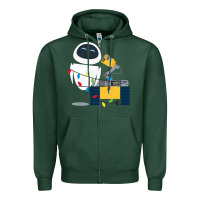 Sports Green wall e eve christmas light wrap graphic t shirt Zipper Hoodie - artisFamous