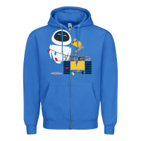 True Royal wall e eve christmas light wrap graphic t shirt Zipper Hoodie - artisFamous