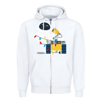 White wall e eve christmas light wrap graphic t shirt Zipper Hoodie - artisFamous