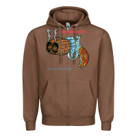 Chestnut Double Barrel Zipper Hoodie - artisFamous