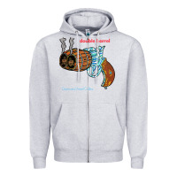 Heather Grey Double Barrel Zipper Hoodie - artisFamous