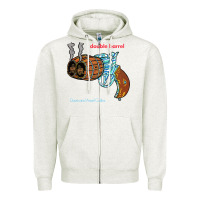 Oatmeal Heather Double Barrel Zipper Hoodie - artisFamous