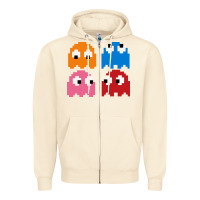 Sandshell pacman ghosts cool retro 80s Zipper Hoodie - artisFamous