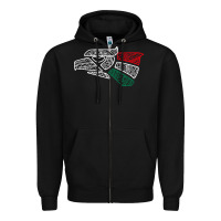 Black mexico flag Zipper Hoodie - artisFamous