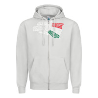 Dove Grey mexico flag Zipper Hoodie - artisFamous