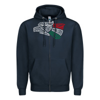 Navy mexico flag Zipper Hoodie - artisFamous