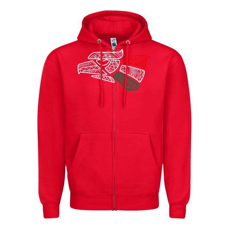 Mexico Flag Zipper Hoodie by artisFamous | Teevron