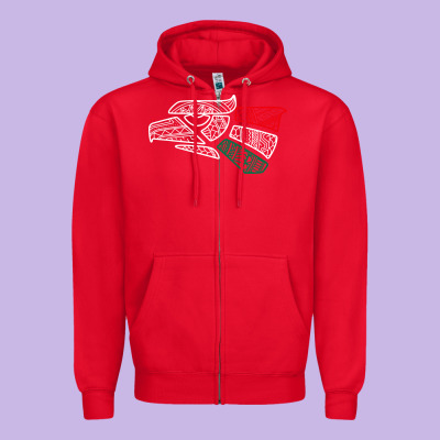 Mexico Flag Zipper Hoodie Designed By Artisfamous